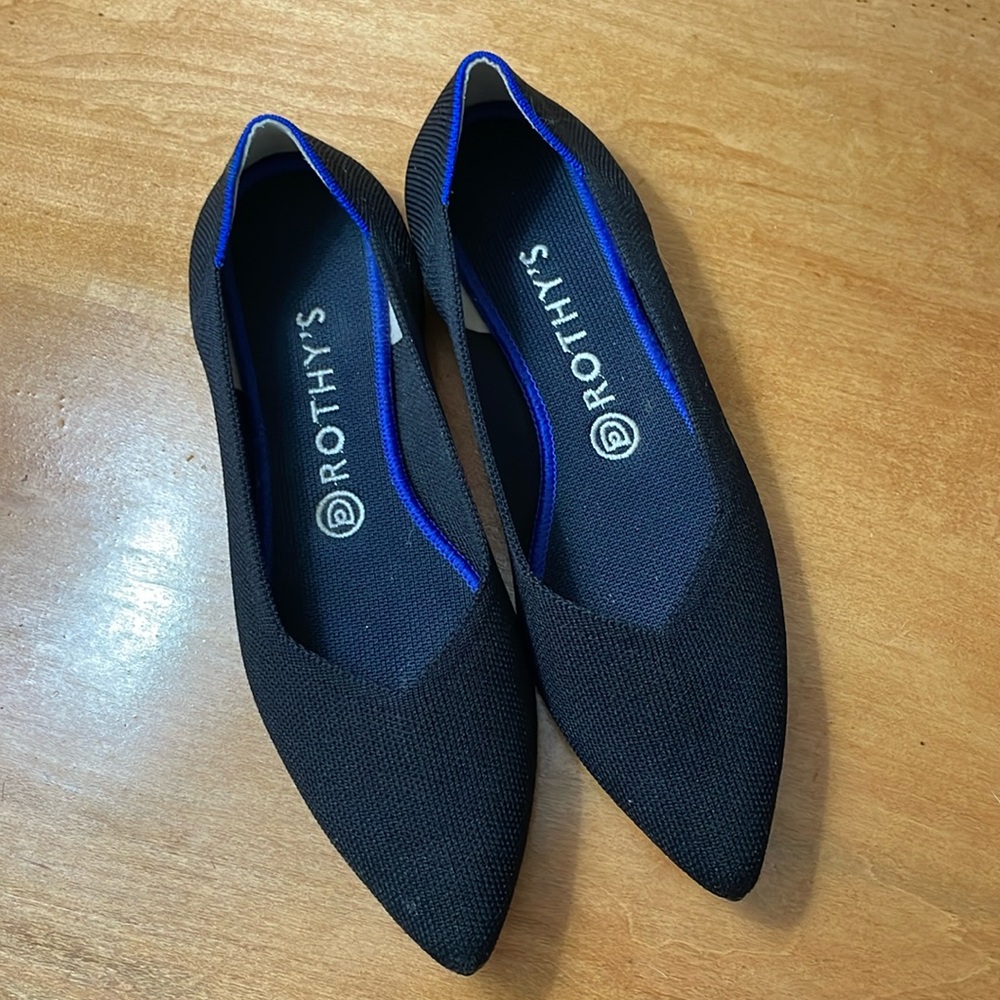 Rothy's Black and Blue Flats
